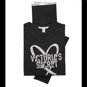 Victoria Secret logo tee and legging set